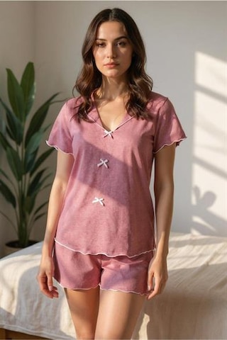 Bella Notte Gül Kurusu Pamuklu Şortlu Pijama Takımı Bella Notte Gül Kurusu Pamuklu Şortlu Pijama Takımı