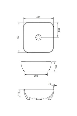 Porto Çanak Lavabo 40x40cm Turavit Diğer