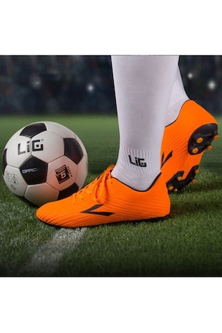 Lig Aras Turuncu Siyah Erkek Futbol Krampon Ayakkabısı