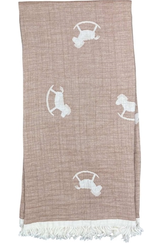 Biorganic Little Horse Müslin Battaniye 90x90 Cm 64737 Ekru