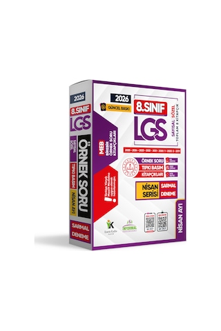 2026 8.Sınıf LGS Nisan Ayı MEB Örnek Soru Tıpkı Basım 8li Sarmal Deneme Paketi Video/PDF Çözümlü
