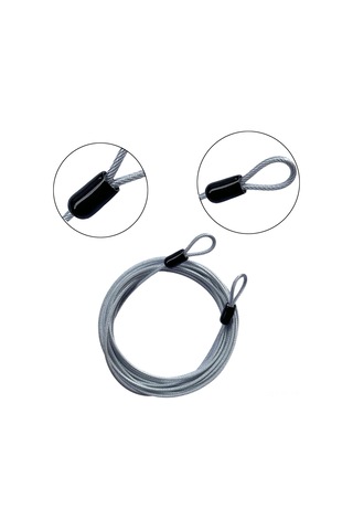 Yifomall 30ft Uzunluk 3mm Çap Dış Mekan Seyahat Çelik Kablolu Kilit - Pvc Kaplama Rust Ve Çizikten Koruma - İki Halka Hafif Güvenlik Kilit Çok Renkli