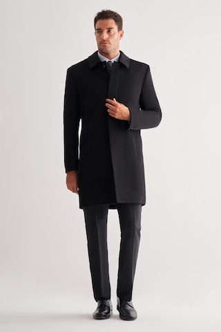 İmza Siyah 110 Cm Kaşe Düz Sırt Kapitoneli Astar Comfort Fit Classic Palto 1005245154 Siyah