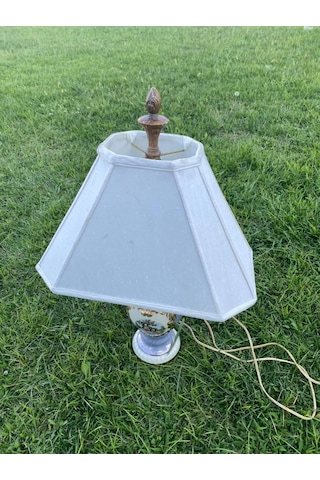 Aşıklar Motifli Porselen Abajur 63 CM