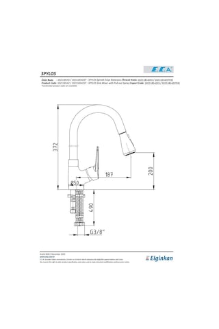 Eca 102118142 Spylos Spiralli Mutfak Eviye Eviye Bataryası