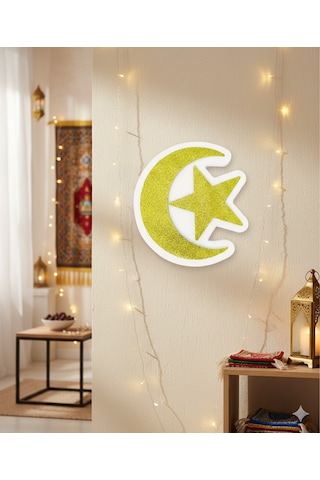 Dodomar 22 X 23,5 Cm Strafor Ramazan Ay-yıldız Duvar Ve Dekor Süsü