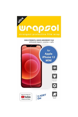 Apple Uyumlu   iPhone 12 Mini Ekran Koruyucu 1+1 Ön Poliüretan Film