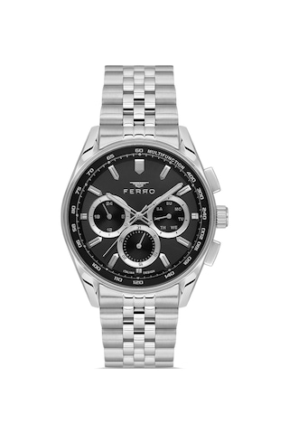 Ferro Fm11749awt-a2 Quartz Çelik Kordon Gri 44 Mm Erkek Kol Saati