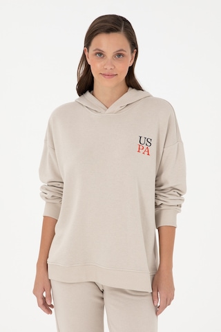 U.S. Polo Assn. Kadın Taş Kapüşonlu Sweatshirt 50291265-VR049