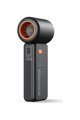 Warmco H1 15000 Rpm Turbo El Vantilatörü 5000 Mah Şarjlı Dijital Göstergeli Mini Soğutucu Fan Siyah