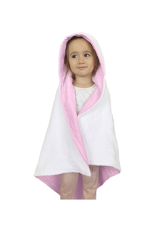 %100pamuk Kapşonlu Bebek Çocuk Banyo Havlusu Çift Yönlü P-beyaz