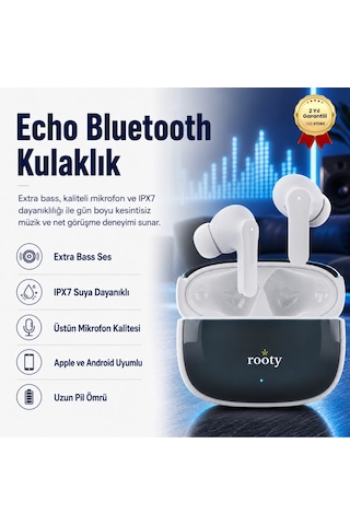 Hzl Echo Kulak İçi Surround Ipx7 Extra Bass Üstün Mikrofonlu Tws / Android Bluetooth Kulaklık-528