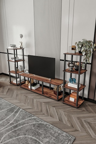 Masivo Tv Sehpa Kitaplık Madran Ceviz Ceviz