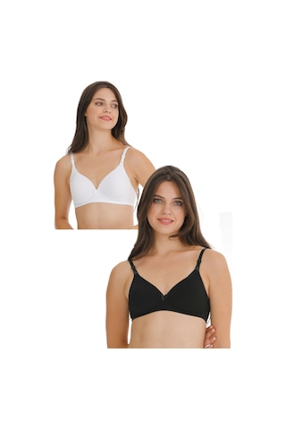 Parlingerie 2li Hamile Modal Kaplı Emzirme Sütyeni Siyah - Beyaz