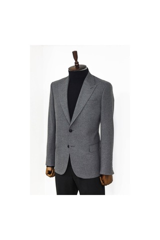 Wessi Desensiz Slim Fit Spor Gri Erkek Ceket 001