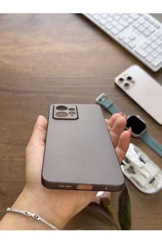Redmi Note 12 4g Uyumlu Süper İnce Mat Ultra Thin Silikon Kılıf Siyah