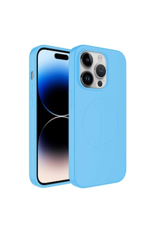 Apple Uyumlu iPhone 12 Pro Kılıf M-safe Wireless Şarj Özellikli Pastel Renk Silikon Zore Plas Kapak Lavendery Gray