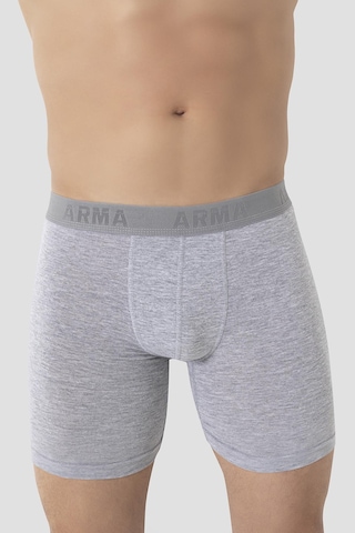 Arma Yıldız 3'lü Paket Erkek Gri Uzun Paçalı Boxer Pamuklu Likralı Esnek Kumaş Gri