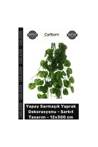 Özel Üretim Duvar Bahçe Balkon Çit Yapay Sarmaşık Yaprak Dekorasyonu Sarkıt Tasarım 12x300 Cm