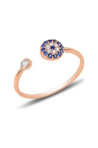 Gümüş Rose Nazar Modeli Üçlü Set