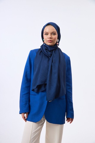 Mirsoy Scarf Mir Modern Desen Şal Lacivert