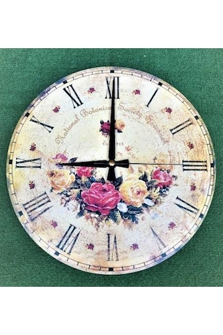 Regal Ahşap 30 Cm. Eskitma Duvar Saati Ahşap