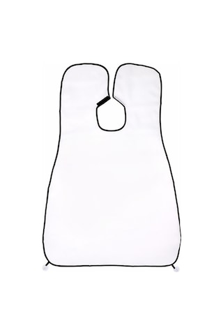 Maiyame Erkekler İçin Ipek Sakal Tıraş Apronu - Banyo Temizliği Koruyucu, Ayna Tutucu, 112x75cm Beyaz