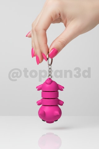 10 Adet Domuzcuk Anahtarlık Hareketli, Hediyelik, 3d Oyuncaklı Anahtarlık