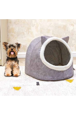 Fushia Kedi Köpek Evi Katlanabilir Kedi Evi Köpek Evi 34 x 40 x 35 CM
