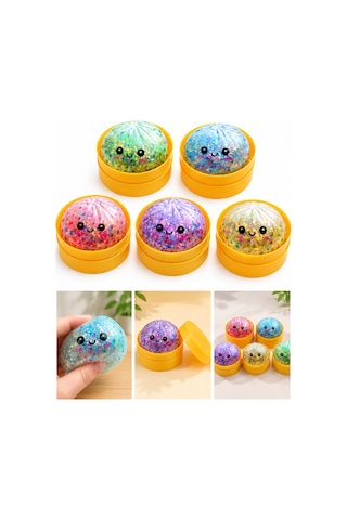 1 Adet Çin Mantısı Squishy Stres Topu Simli Sıkılabilir Yumuşak Oyuncak