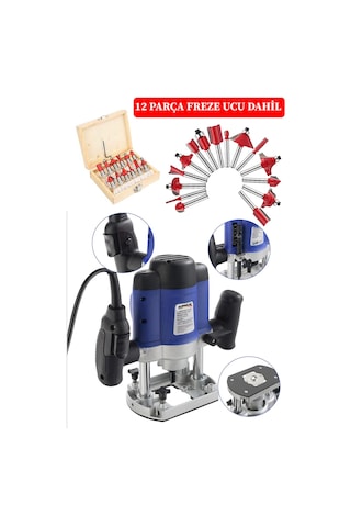 Stilmax Er4000 6 Kademe Devir Ayarlı Çift Kollu Ahşap Freze