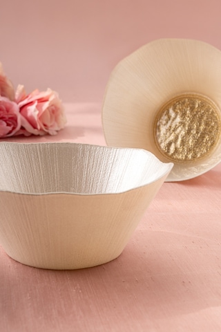 Emsan Golden 2 Parça Cam Konik Kase 21 Cm Gold