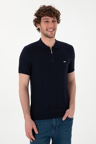 U.S. Polo Assn. Erkek Slim Fit Polo Yaka Lacivert Tişört 50306457-VR033