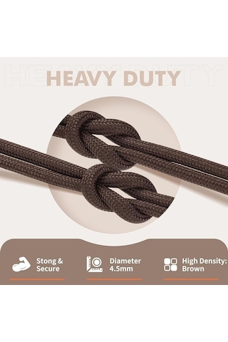 150 Cm Koyu Kahverengi , Fitilli Yuvarlak Bot Bağcığı