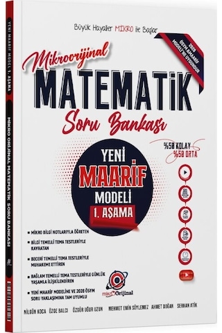 Orijinal Mikro Tyt Matematik Maarif Modeli 1. Aşama Soru Bankası Orijinal Mikro Tyt Matematik Maarif Modeli 1. Aşama Soru Bankası