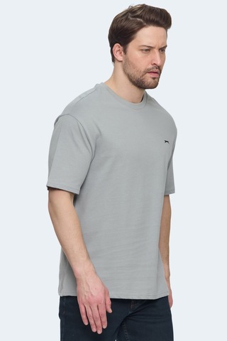 Slazenger Vellamo Erkek Oversıze Gri Tişört Gri