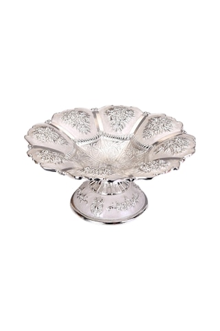 1/2 Harika Pasta Standı Tabanlı Servis Kabartma Kalıbı Gümüş 18 Cm 1 Set Diğer