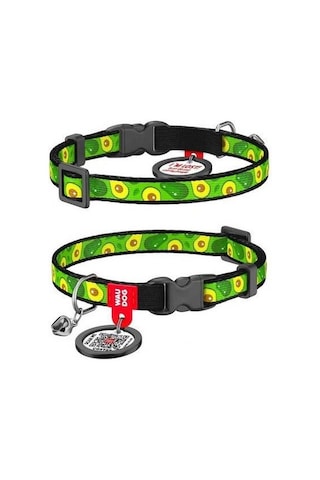 Waudog Collar Qr Pasaportlu Kedi Ve Ufak Irk Köpek Boyun Tasması 20-30 Cm, 10 Mm, L, Avocado