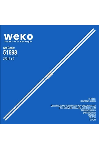 Samsung Uyumlu Qn50q60aafxza 50'' 2 Adet Tv Led Bar Tvnizin İçindeki Led Barla Aynısı Olduğunu Görmeden Almayınız. Led Bar Ürünlerinde Paket Açıldığında İade Kabul Edilmemektedir.