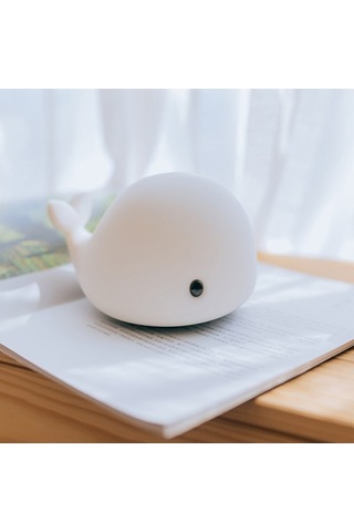 1.5w Usb Şarj Edilebilir Silikon Işık Karikatür Renkli Balina Pat Işığı Yunus Renk Değiştiren Renkli Ortam Gece Işığı 7 Aydınlatma Efekti Beyaz