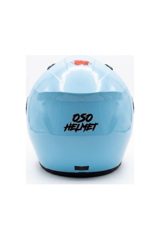 Oso Helmet Yarım Kask Gözlüklü Açık Mavi - M Beden Mavi