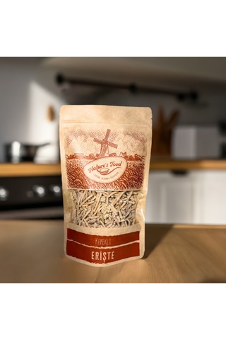 Kepekli Erişte 400gr Kepekli Buğday Unu, Buğday Kepeği, Yumurta, Süt Az Tuzlu