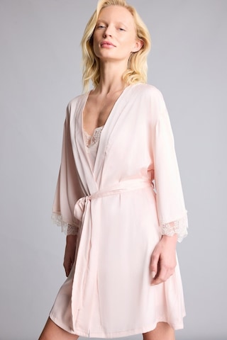 Defacto Regular Fit Wrap Yaka Dantel Detaylı Saten Uzun Kollu Sabahlık H9015ax26aupn26 Pembe-pn26