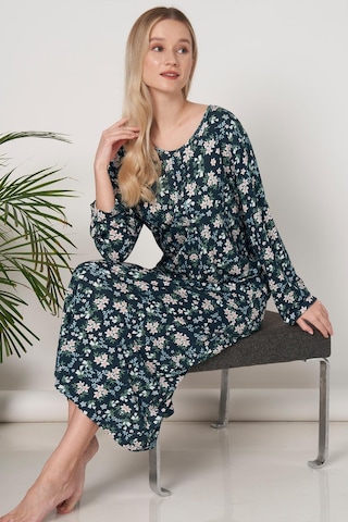 Kadın Uzun Kol Lacivert Gecelik C1t2n6o1 001