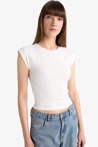 Defacto Slim Fit Dar Kesim Bisiklet Yaka Basic Düz Modal Kısa Kollu Tişört F0685ax25auer105 Ekru