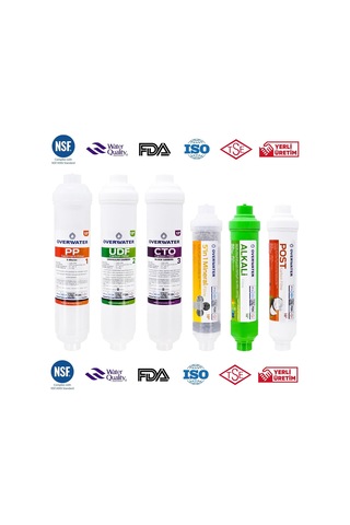 Kapalı Kasa Su Arıtma Cihazı 6 Lı Inline Filtresi Seti Aşamalı Membransız Set Fın60ma Diğer