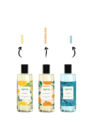 Agarta Cam Şişe 80 Derece Aqua Kolonya 250 ML