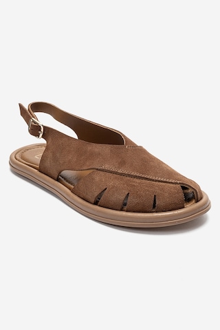 Luvishoes Belas Taba Süet Hakiki Deri Kadın Sandalet