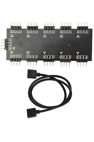 Rgb Led Fan Şerit Hub Splitter 10 Port 12v 4 Pin Kablo Çoklayıcı