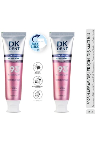 Dkdent %93 Beyazlatıcı Maksimum Hassasiyet Diş Macunu 2x75 Ml Diş Hassasiyeti